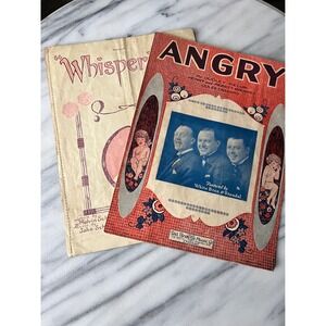 VTG Sheet Music Lot ANGRY WHISPERING Ireland is Heaven to Me Ted Browne Music Co
